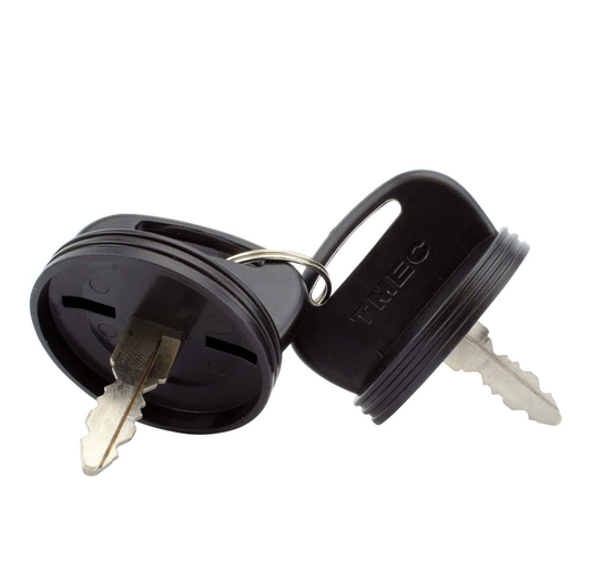 Ignition key switch, 3-position for Arctic Cat 250/300 Utility, black plastic with two keys