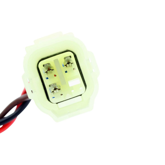 Ignition key switch, 3-position for Arctic Cat 250/300 (2006–2019); DGT Agri, with green body and red/black wires.