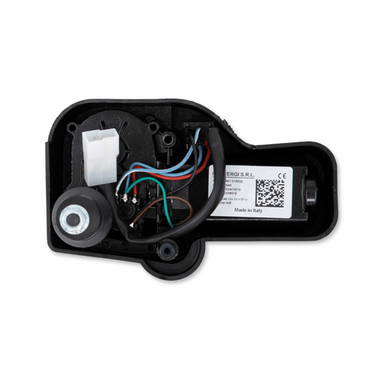 Wiper motor for Honda SXS520 Pioneer by DGT Agri, black plastic housing with wiring harness