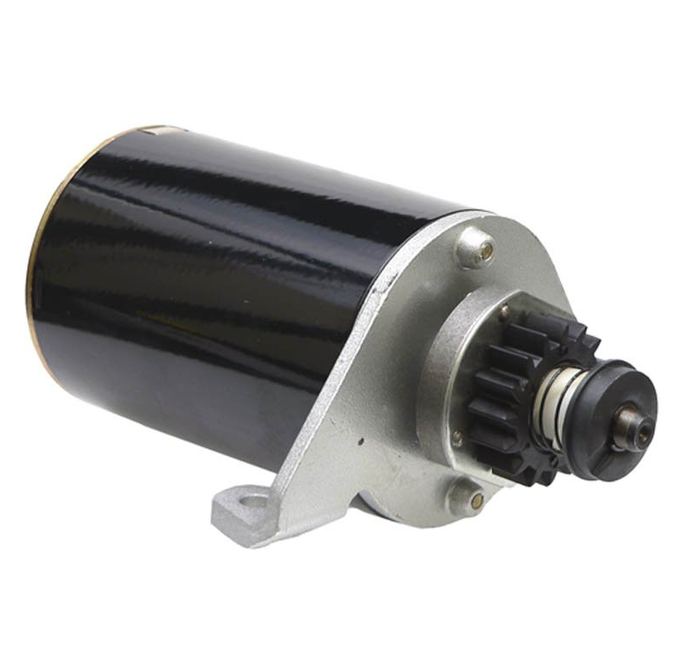 Starter motor with black cylindrical housing and 16-tooth drive, 106mm case