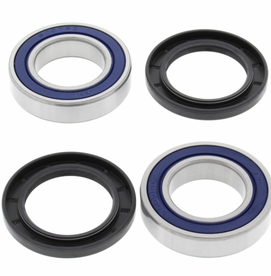 Rear wheel bearing kit for Yamaha YFS200 Blaster (1988–2002) by DGT Agri; four-piece set with blue-sealed bearings and black seals.