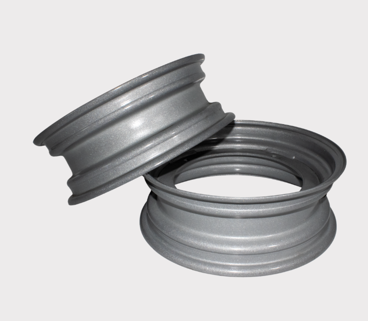 Clic Front Rim 4 x 12 wheel rims, silver RAL9006, Type 12, pack of 2 by DGT Agri