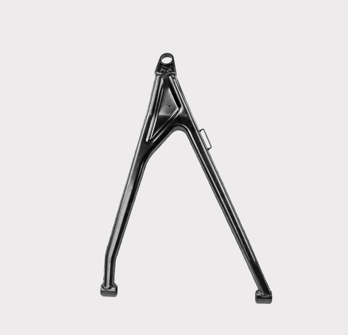 Can-Am Maverick X3 left lower A-arm, black steel, for 2017–2022.