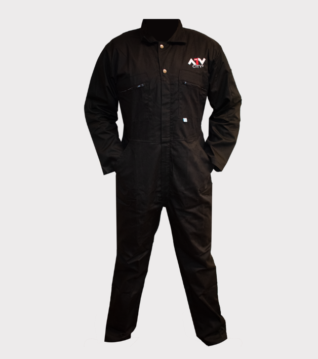 ATV City work overalls in black, X-Large, 127 cm (50 in) by DGT Agri