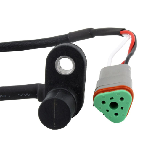 Speed sensor for Can-Am Outlander/Renegade (2000–2020), DGT Agri; black sensor with green 4-pin connector and orange seal.