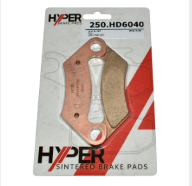 Rear disc brake pad set by Hyper, sintered copper pads for UTVs, 2 pads in blister pack