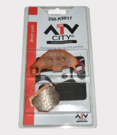 ATV City brake pad set for front/rear disc brakes; copper-colored friction pads, 2-pack for multi-brand ATVs.