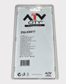 Front/Rear Disc Brake Pad Set for multi-brand ATVs; white blister-pack with ATV City logo.
