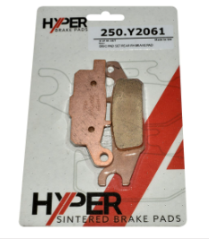 Brake pads: Hyper sintered rear disc pads for Yamaha YFM550/YFM700 ATV (2 pieces)
