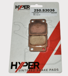 Rear disc brake pad set (2) Hyper sintered pads for ATV quads (Kawasaki and Suzuki models)