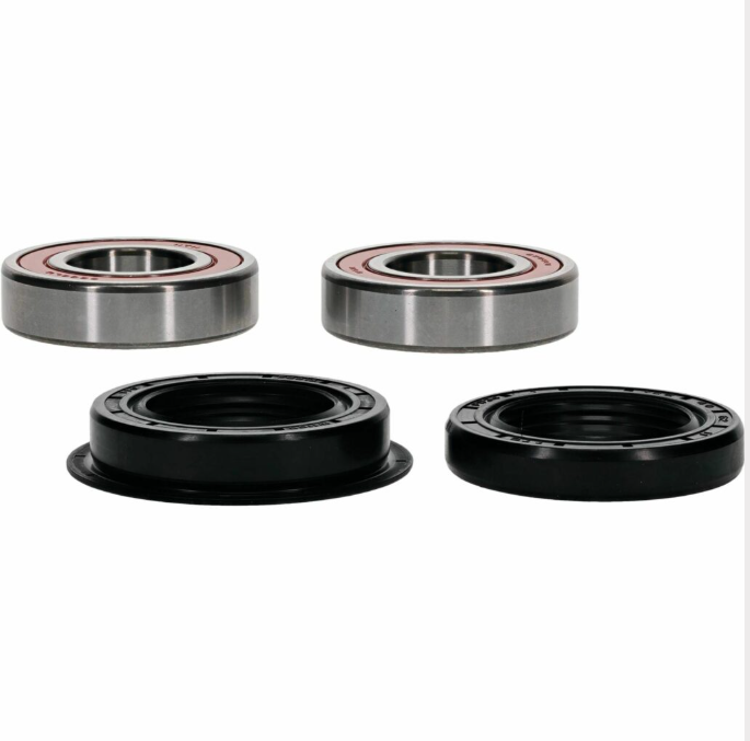 Hyper rear wheel bearing kit for Kubota RTV900/RTV1100/RTV1140; four-piece set with silver bearings and black seals.
