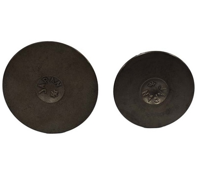 Engine valve pair (2) for Polaris Ranger 900 (2013–2019); metal circular valves.