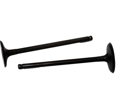 Engine valve pair (two) for ATV Kawasaki KVF650/KSV700/KVF700/KVF750 Prairie Brute Force, black metal.