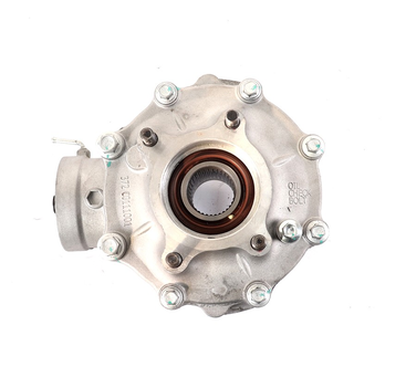Rear differential assembly for Honda TRX420, metallic-silver complete differential with bearing seal.
