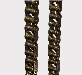 Two cam timing chains in steel links for Yamaha YFM50/YFM80/YFM100 Raptor (1987–2008)