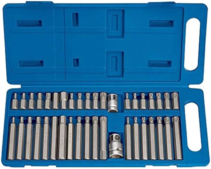 Draper TX-STAR 40-piece hex and spline mechanic's bit set in blue case