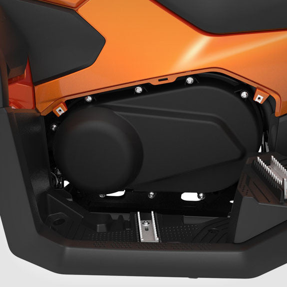 CFMOTO CForce 850 Touring orange ATV with 800cc V-Twin engine, two-up seating, winch fitted