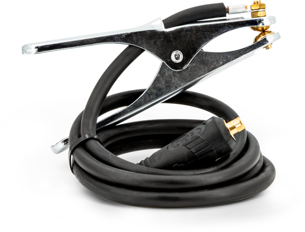 GYS EasyMIG 130 welder ground clamp with cable and brass connectors