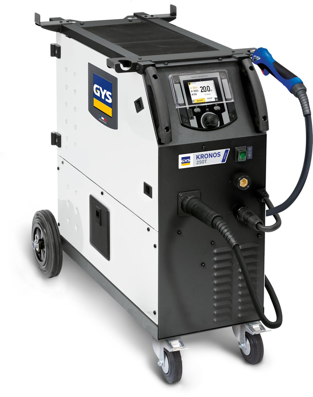 GYS Kronos 250T welder with accessories included on wheels