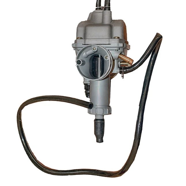 Hyper carburetor assembly for Kawasaki KLF220/250 ATV, gray metal complete carburetor with fuel line.