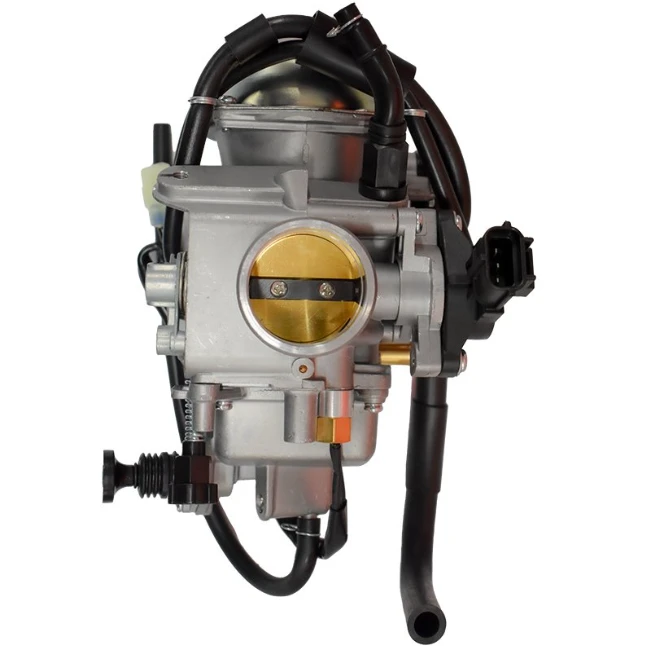 Hyper Carburetor Assembly for Honda TRX500FA Rubicon (2001-2012) OEM replacement; silver with gold throttle plate