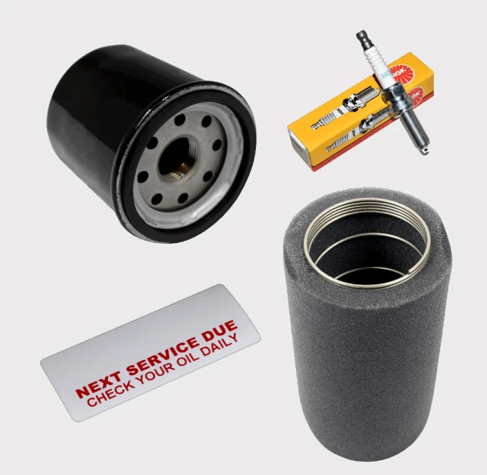 Kawasaki KVF450 2025 ATV service kit by ATV City with oil filter, spark plug, air filter and service card