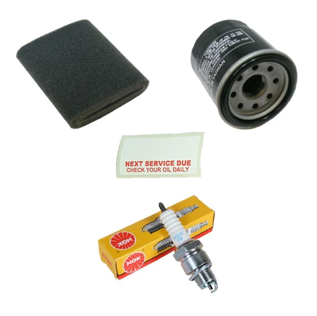 ATV service kit for Yamaha YFM 350 Bruin 2004-2006, YFM 450 Kodiak 2003-2005; foam air filter, oil filter, NGK spark plug