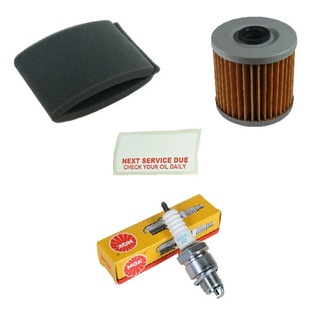 ATV City service kit for Kawasaki KLF 300 B/C 2x4/4x4; includes foam air filter, inline fuel filter, NGK spark plug