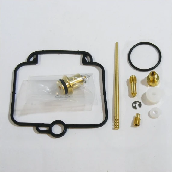 Polaris Scrambler 500 4x4 carburetor rebuild kit 2003-2005; brass fittings, gasket, O-rings, rubber top float valves