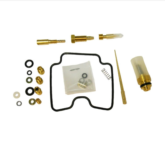 Carburetor rebuild kit for Yamaha YFM450 Grizzly 2007–2014, ATV City; rubber top float valves, plated brass body