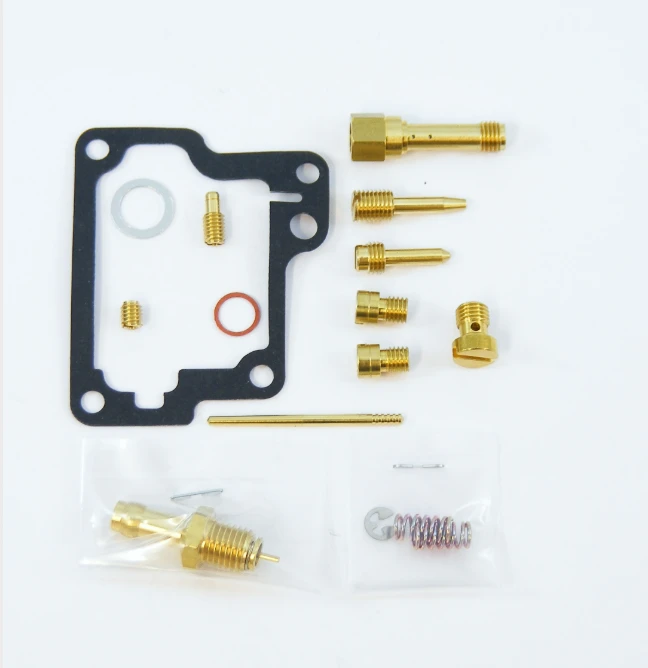 Carburetor Rebuild Kit for Suzuki/Kawasaki LTA50/KSF50 2002–2005; OEM quality with brass fittings and gaskets