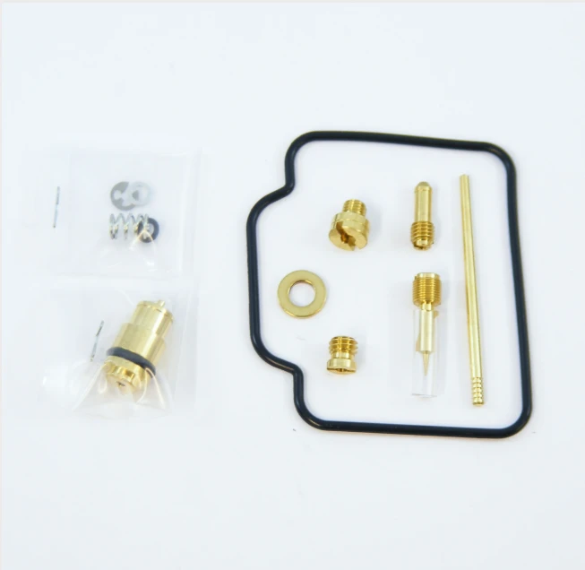 Carburetor rebuild kit for Suzuki LTF 250 (1997–1999) by ATV City with rubber top float valves and brass fittings