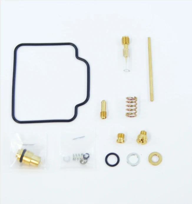 Carburetor rebuild kit for Suzuki LT4WDX 1991–1998 with rubber top float valves, brass fittings and seals