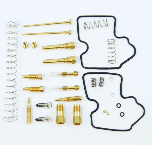 Carburetor rebuild kit for Kawasaki KVF650/KVF700 ATVs by ATV City, with brass fittings, springs and gaskets