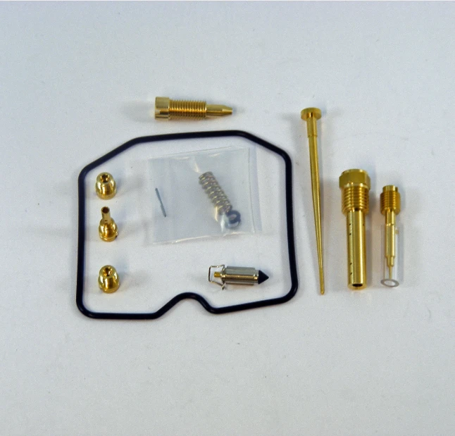Carburetor rebuild kit for Kawasaki KVF 360; fits 2003-2007 & 2010-2013, ATV City; includes brass fittings, gaskets.