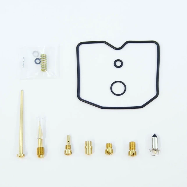 Carburetor rebuild kit for Kawasaki KLF300 4x4 ATV (1989-2004) ATV City; brass fittings, gaskets
