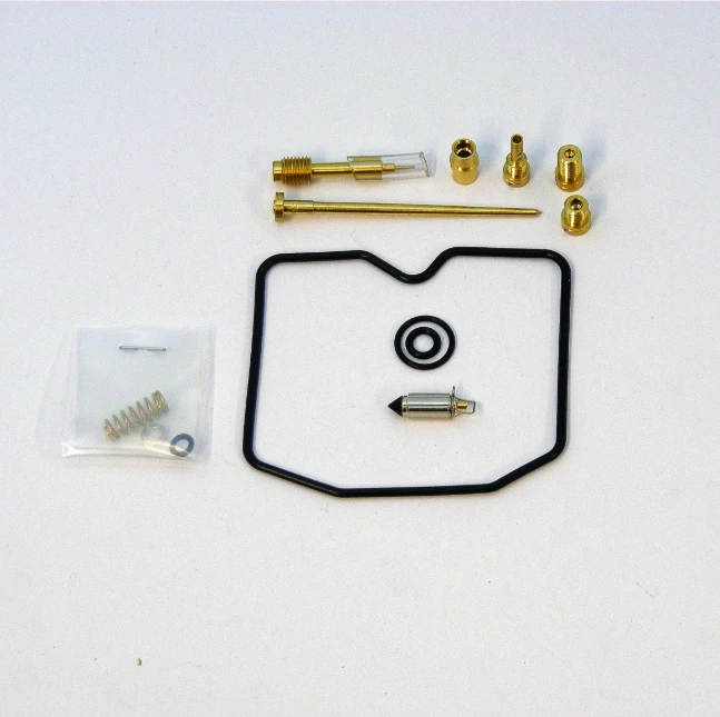 Carburetor repair kit for Kawasaki KLF300 1986-1988 ATV; brass fittings, needle valve, gaskets and o-rings