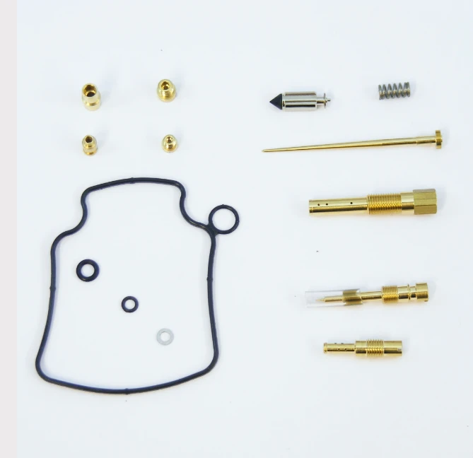 Carburetor rebuild kit for Honda TRX 650 ATV; gasket set with brass fittings and needles