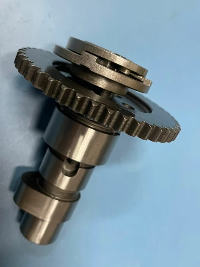 Camshaft for CF Moto 450/550 engines, ATV City aftermarket timing gearshaft in metallic gray