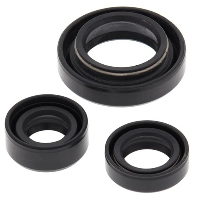 Engine oil seal kit for Suzuki LT F250 Ozark 2002-2014; three black rubber seals