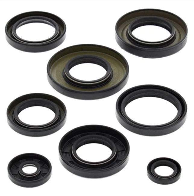 Engine oil seal kit for Yamaha YFM 350 Bruin/Grizzly ATVs, ATV City brand, black rubber seals.