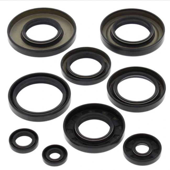Engine oil seal kit for Yamaha ATV YFM 400/450 Kodiak Grizzly; set of black seals in varying sizes by ATV City