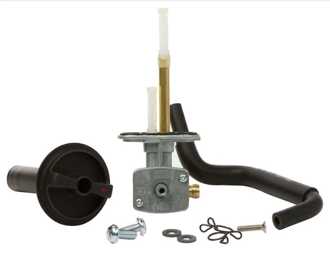 Fuel Tap Kit for Yamaha YFM350 Bruin/Grizzly 2004–2007 by ATV City; direct replacement with metal petcock and hose.
