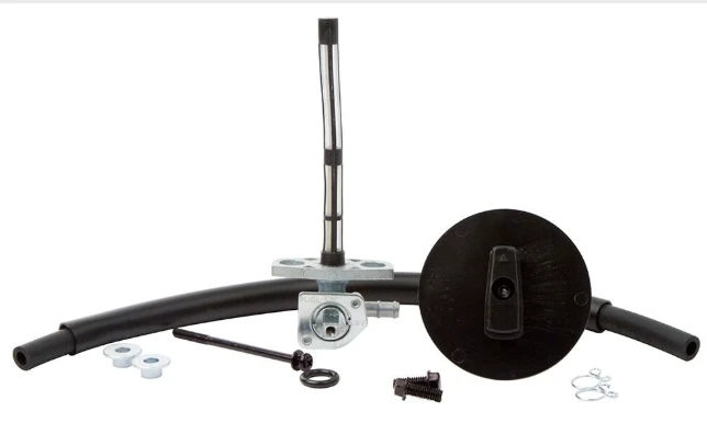 Honda TRX 350 fuel tap kit 2004-2005 OEM-style petcock replacement; metal fittings with hoses, clamps, seals