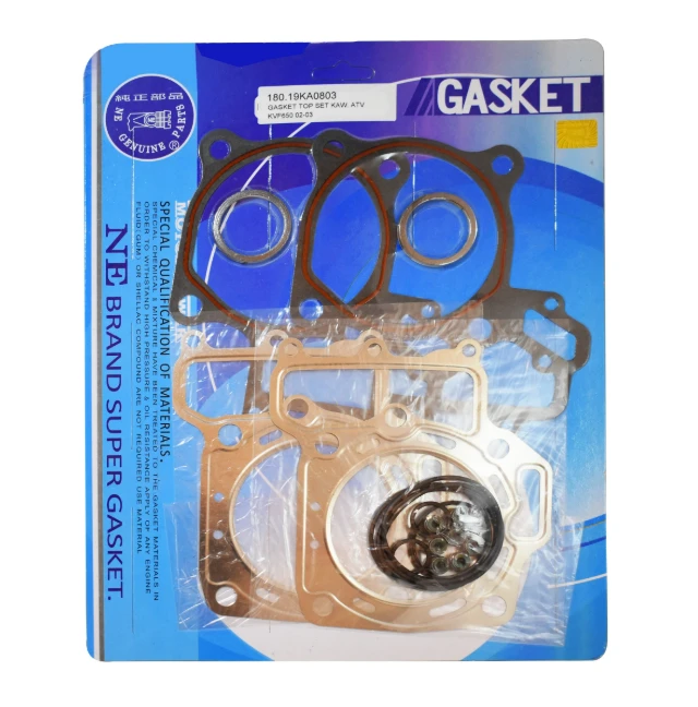 Top End Gasket Kit for Kawasaki KVF650 Prairie/Brute Force (2002–2013) ATV City blue packaging with copper/black gaskets.