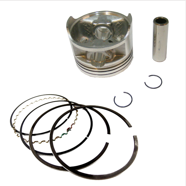 Piston kit for Kawasaki KLF 220 Bayou, STD bore 67mm, OEM replacement with piston, rings, pins, and circlips