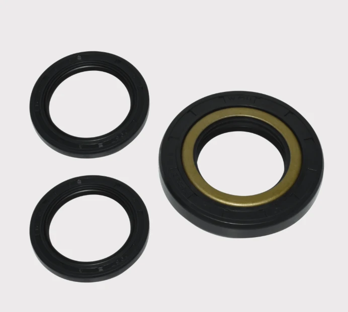 Differential bearing seal kit for Honda TRX 500 rear axle (2012–2013), set of 3 black seals with gold inner ring ATV City