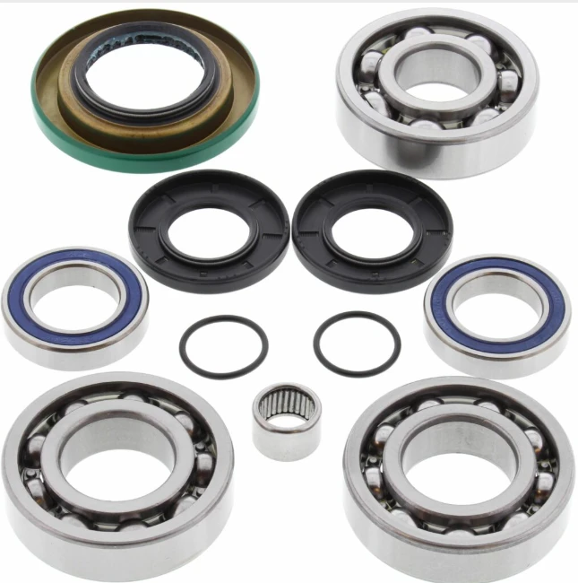 Front differential bearing and seal kit for Can-Am Outlander 04-13 by ATV City, metal bearings and blue seals