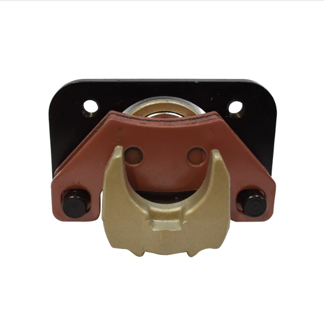 Brake Caliper LH for Arctic Cat ATV; red housing with gold clamp, fits Arctic Cat 400–1000cc models
