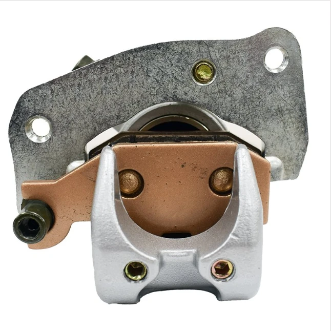 Brake Caliper Front Right for Suzuki LT-A King Quad ATV; silver caliper with copper pad